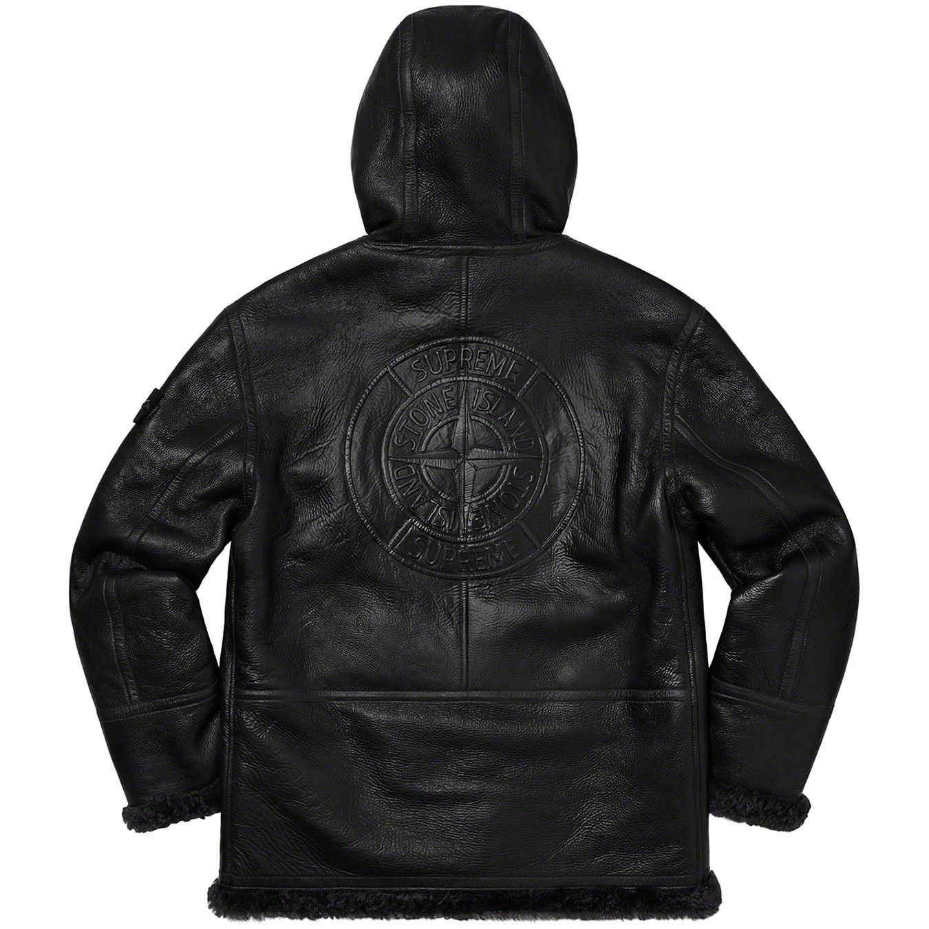 Supreme®/Stone Island® Hand-Painted Hooded Shearling Jacket view 13